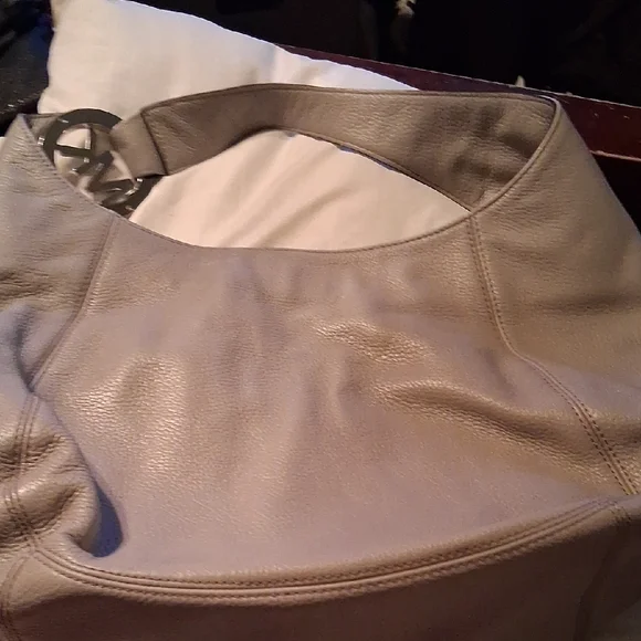 Michael Kors Taupe Leather Hobo Bag - Picture 3 of 8